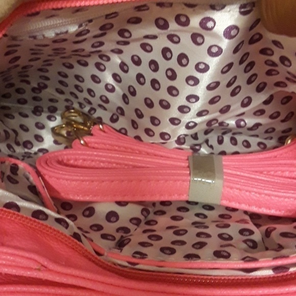 Neon Pink Envelope Crossbody Clutch Bag Y2K Barbiecore - Picture 3 of 8